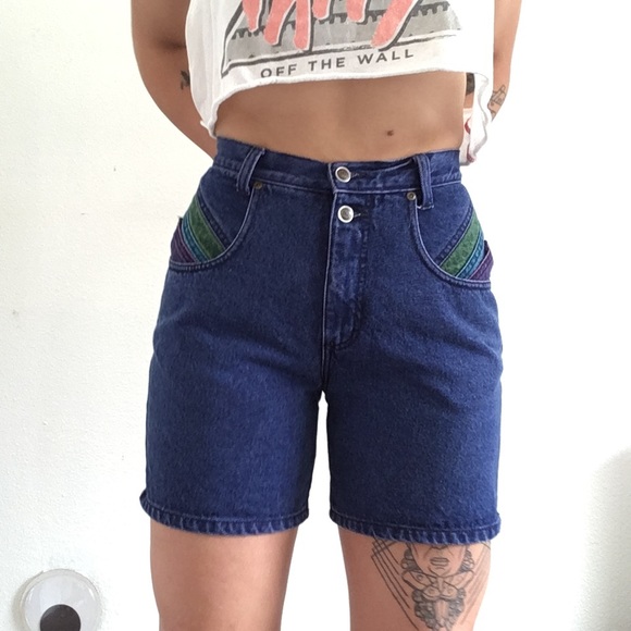 women's colored denim shorts
